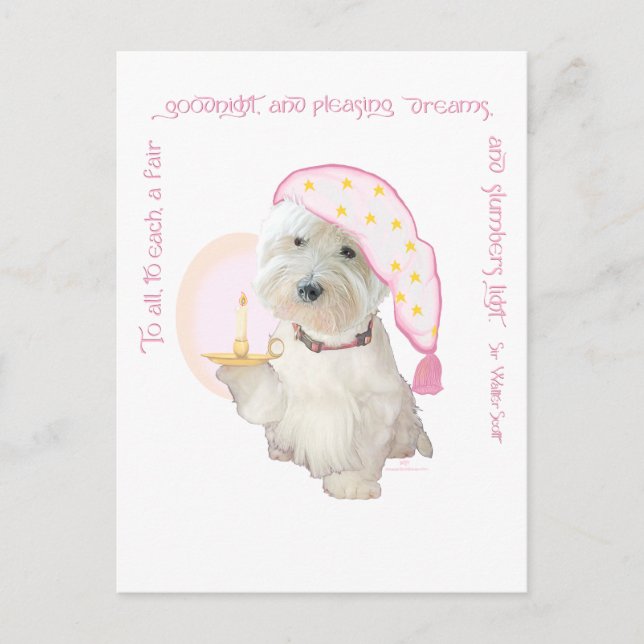 Goodnight Pink Postcard (Front)