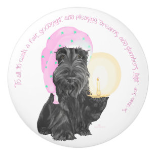 Goodnight Scottie Ceramic Knob