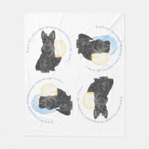 Goodnight Scottish Terrier Fleece Blanket
