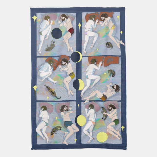 Goodnight Tiger Tea Towel (Vertical)