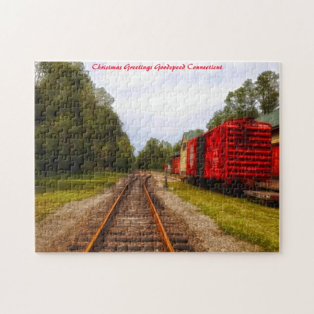 Goodspeed  Connecticut. Christmas Greetings Jigsaw Puzzle (Horizontal)