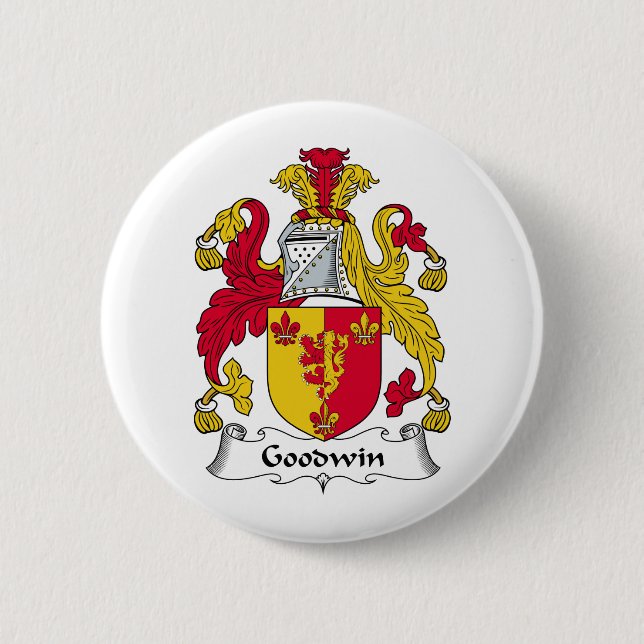 Goodwin Family Crest 6 Cm Round Badge (Front)