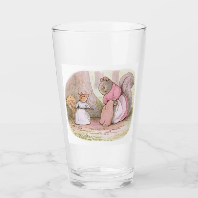 Goody and Mrs Hackee (Squirrels) (Beatrix Potter) Glass (Front)