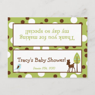 Goody Bag Topper Forest Friends Deer Invitation Postcard