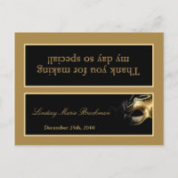 Goody Bag Topper Mis XV Gold Black Party