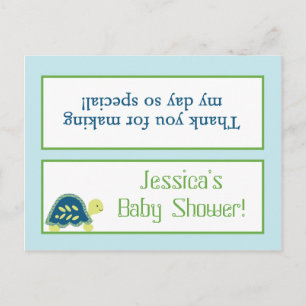 Goody Bag Toppers Blue Sea Turtles Invitation Postcard