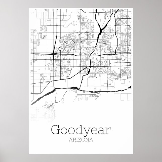 Goodyear Map - Arizona - City Map Poster (Front)