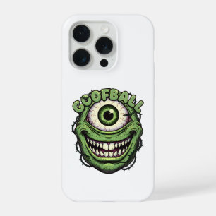 Goofball Monster Eye – Funny Creepy One-Eyed Carto iPhone 15 Pro Case