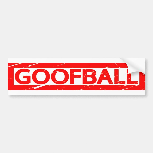 Goofball Stamp Bumper Sticker (Front)