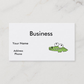 goofy baby alligator business card