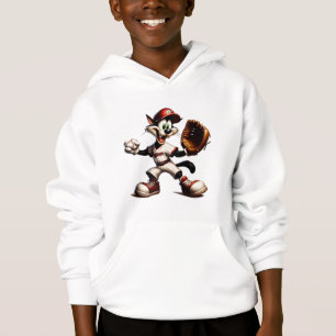 Goofy Cat Baseball Pitcher Winds Up
