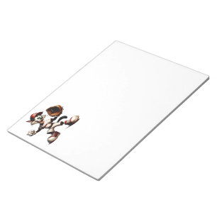 Goofy Cat Baseball Pitcher Winds Up Notepad