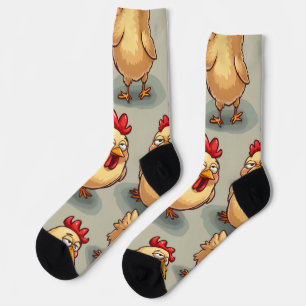 Goofy clucking hens socks
