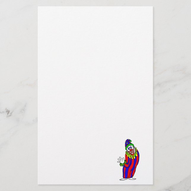 Goofy Colourful Clown Stationery (Front)