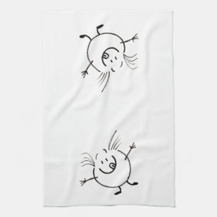 Goofy Doodle Guy Kitchen Towel
