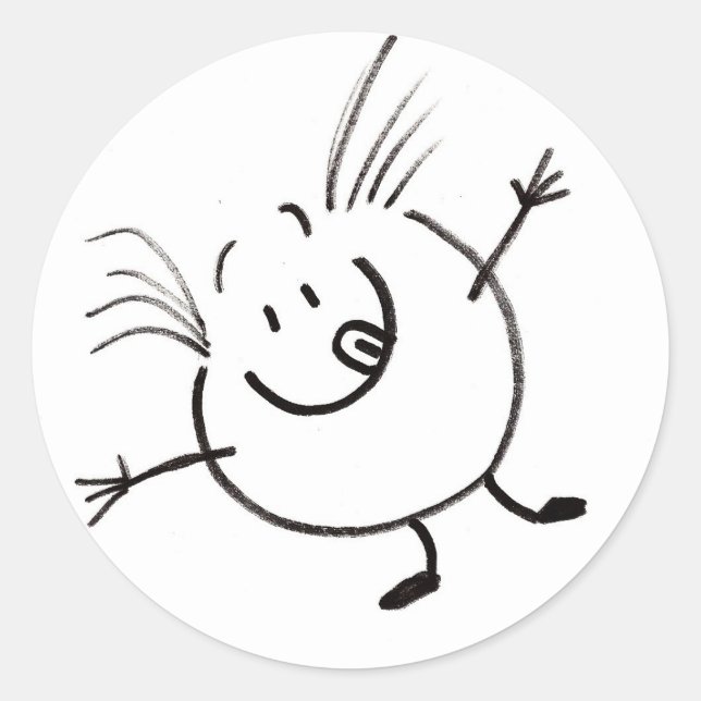 Goofy Doodle Guy Stickers - Set of 20 (Front)