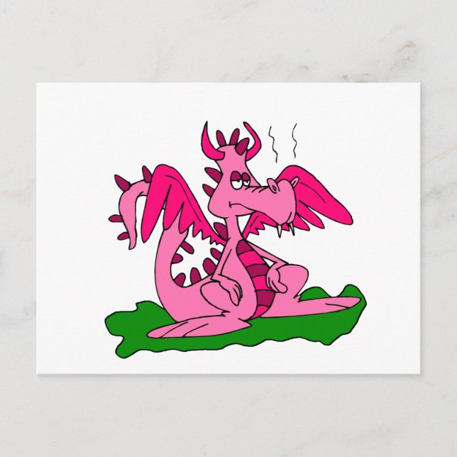 Goofy Dragon Cute Postcard (Front)