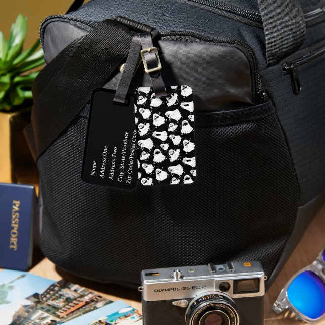 Goofy Ghosts Luggage Tag (Front & Back)