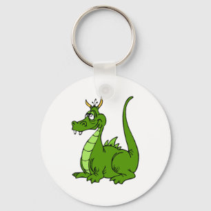 Goofy Green Dragon Key Ring