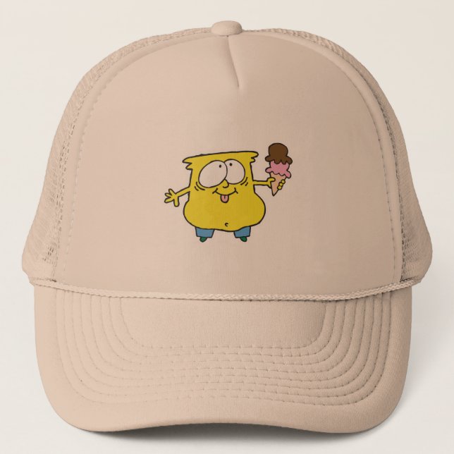 goofy ice cream monster trucker hat (Front)