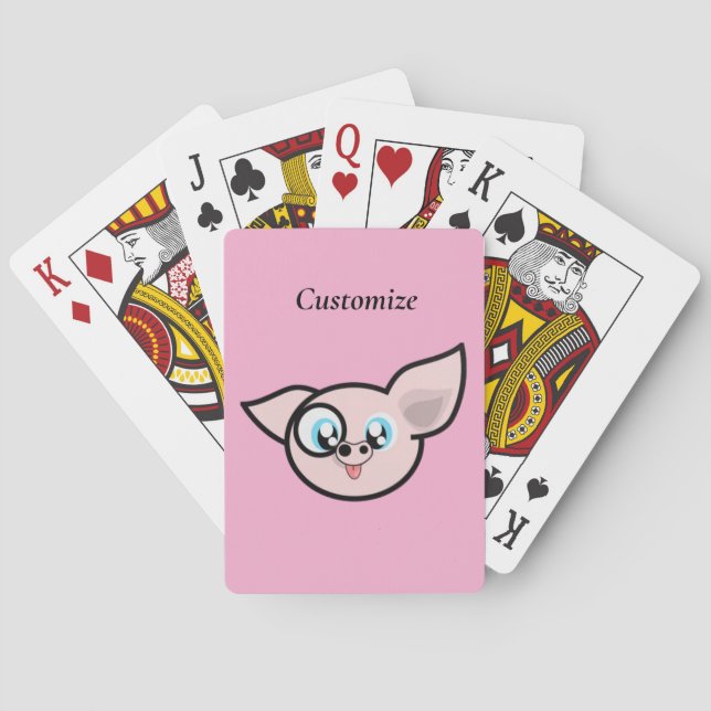Goofy Pig Smiling Thunder_Cove Playing Cards (Back)