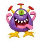 Goofy Purple Monster Baby Shower Nursery