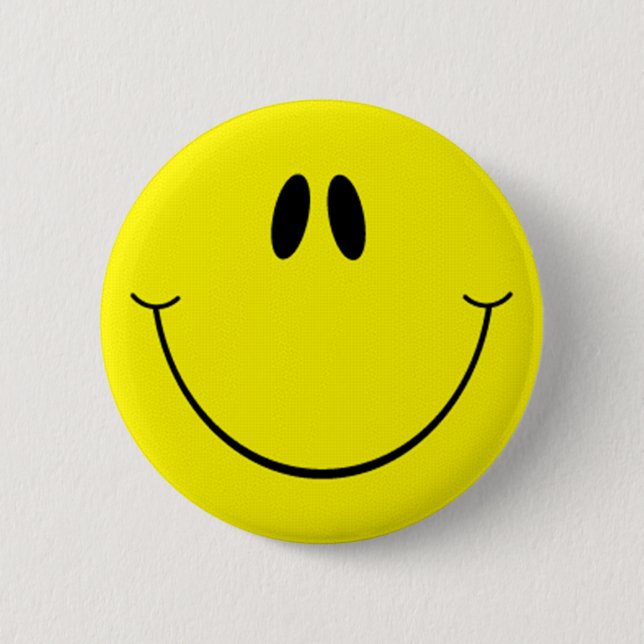 Goofy Smile Face 6 Cm Round Badge (Front)