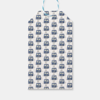 Goofy Square Blue Cartoon Guy Gift Tags