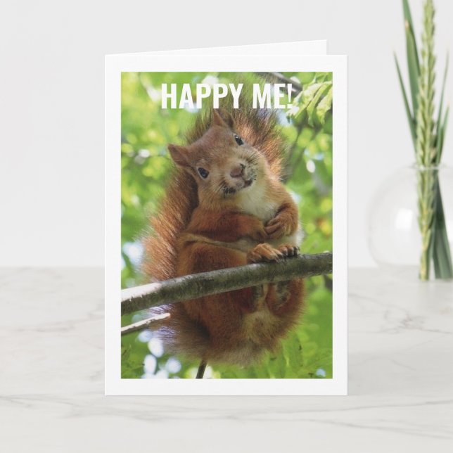 GOOFY SQUIRREL SAYS HAPPY 40th BIRTHDAY! Card (Front)