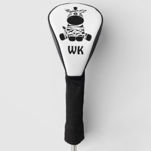 Goofy Zebra Initial Golf Head Cover