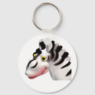 Goofy Zebra Key Ring