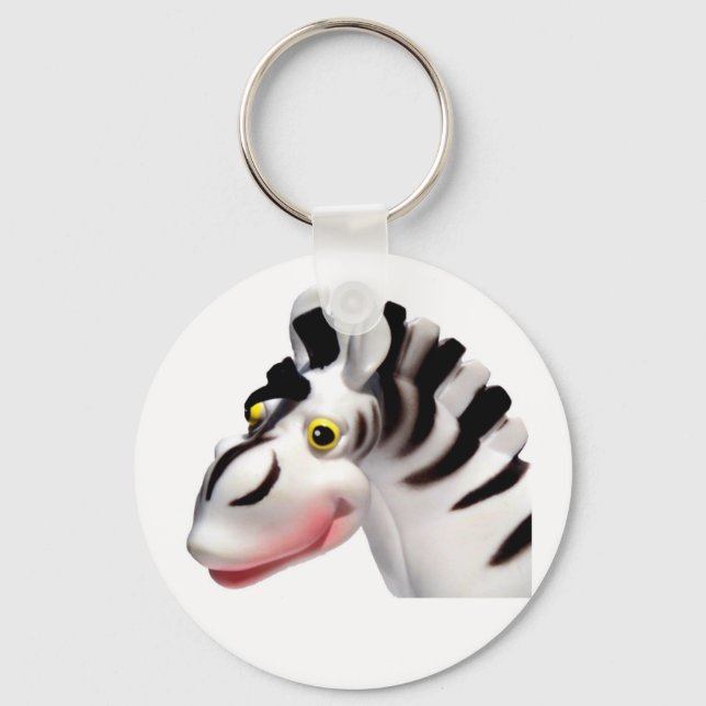 Goofy Zebra Key Ring (Front)