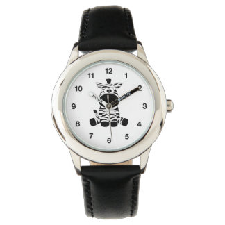 Goofy Zebra Kids Watch Hours Minutes