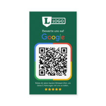 Google Bewertungskarte mit QR code