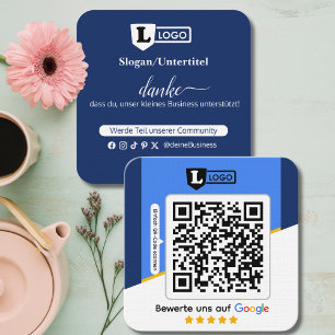 Google Bewertungskarte mit QR code Business Card