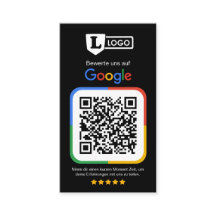 Google Bewertungskarte mit QR code