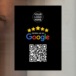 Google Business Review 5 Star Qr Code Black