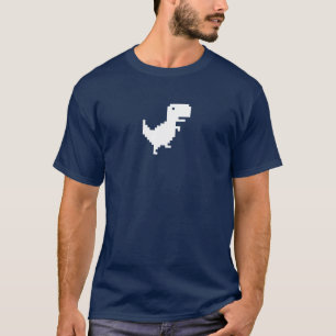 Google Chrome Dinossaur   8bit Pixel   Funny T-Rex T-Shirt