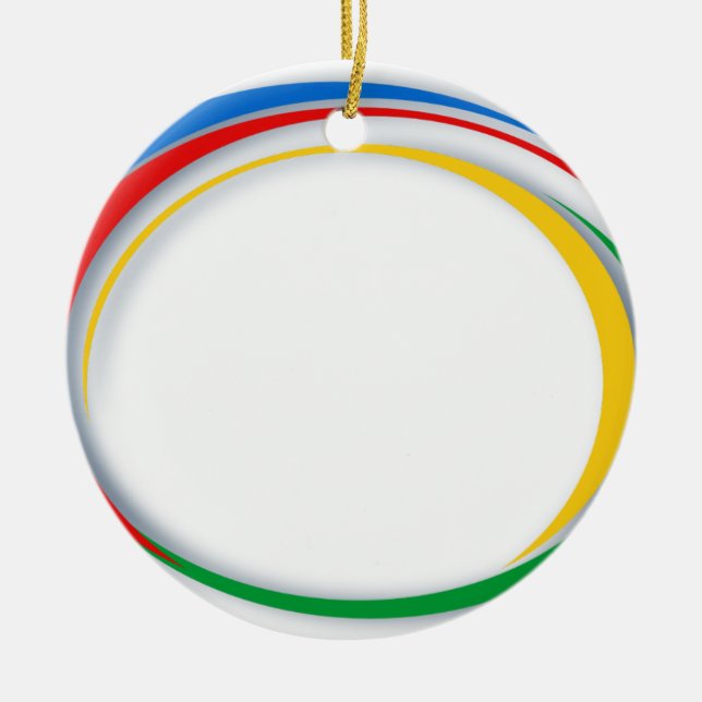 Google colours ceramic tree decoration (Front)