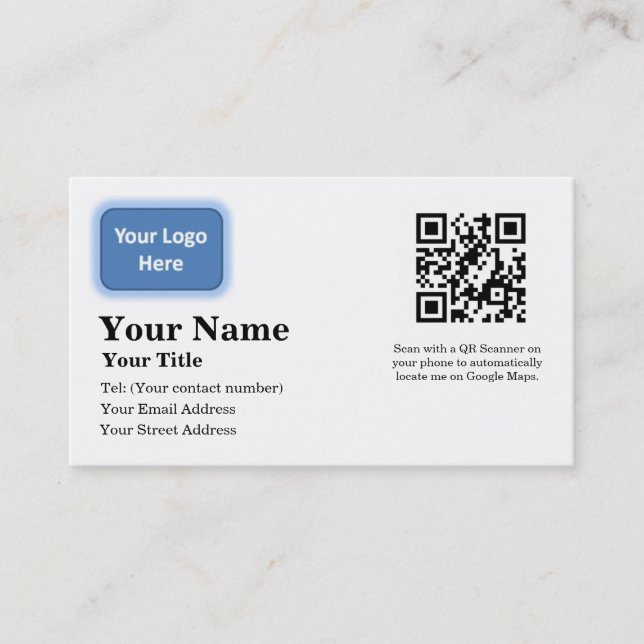 Google Maps Locator Business Card (Front)
