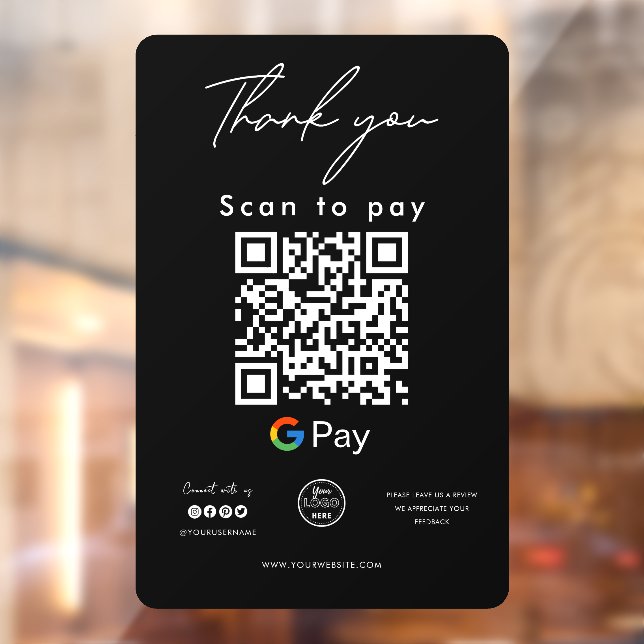 Google Pay QR Code Logo Scan to Pay Thank you (Sheet 2)