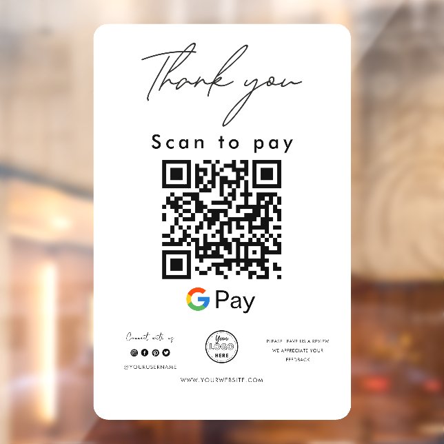 Google Pay QR Code Logo Scan to Pay Thank you (Sheet 2)
