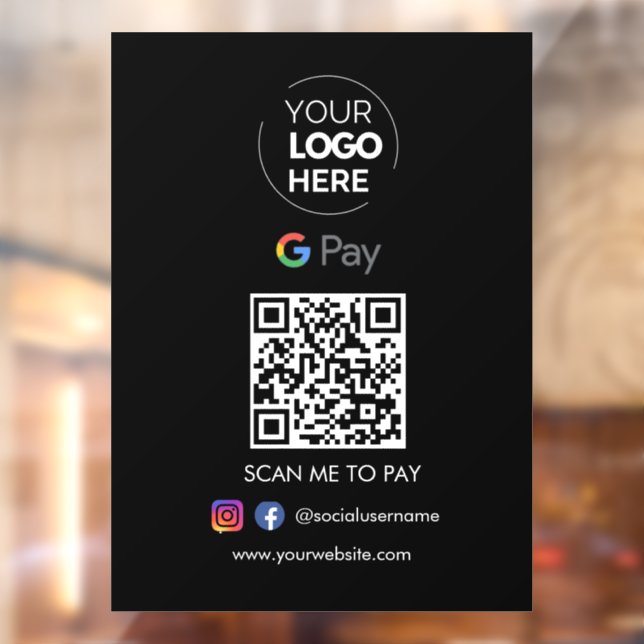  Google Pay QR Code Payment | Scan to Pay Black (Sheet 2)