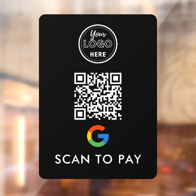 Google Pay QR Code Scan to Pay Modern Logo Black (Sheet 2)