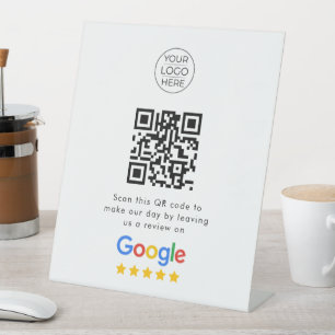 Google QR Code Business Review Pedestal Sign