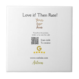 Google rate us review order purchase business QR Tile