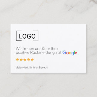 Google Rating Cards Business Card