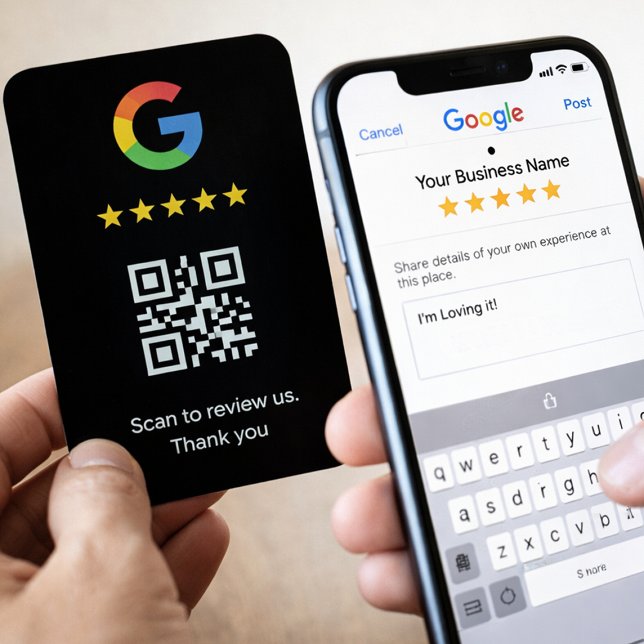 Google Review Black Minimal QR Code Business (Creator Uploaded)