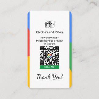 Google Review Business Card For Small Businesses