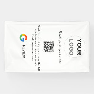 Google review business logo Scan QR review Banner